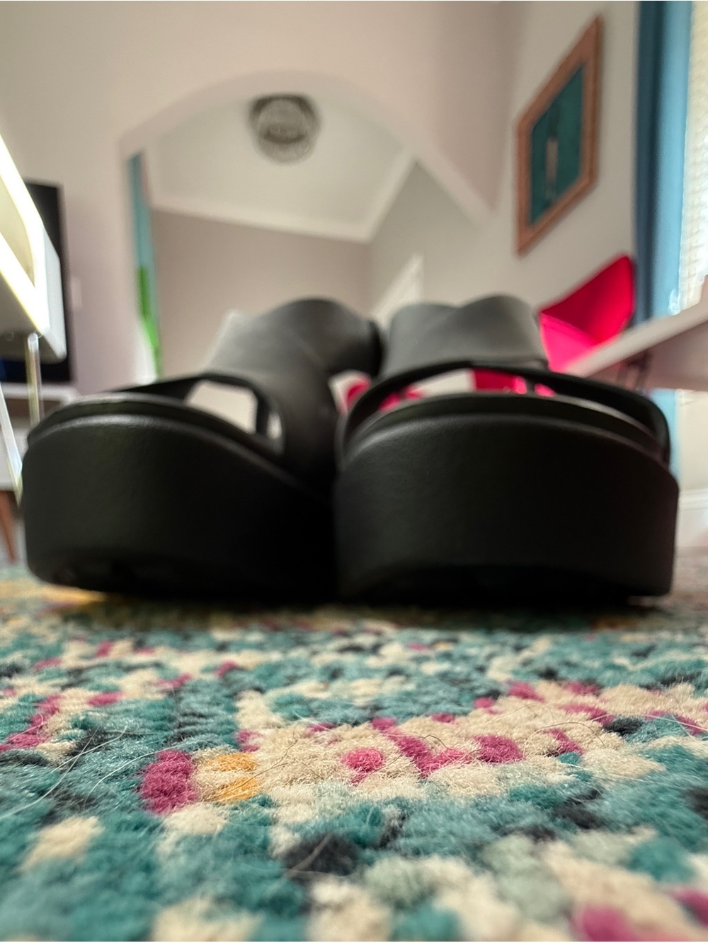 Crocs Brooklyn High Wedge Sandals in black, - Picture 5 of 7